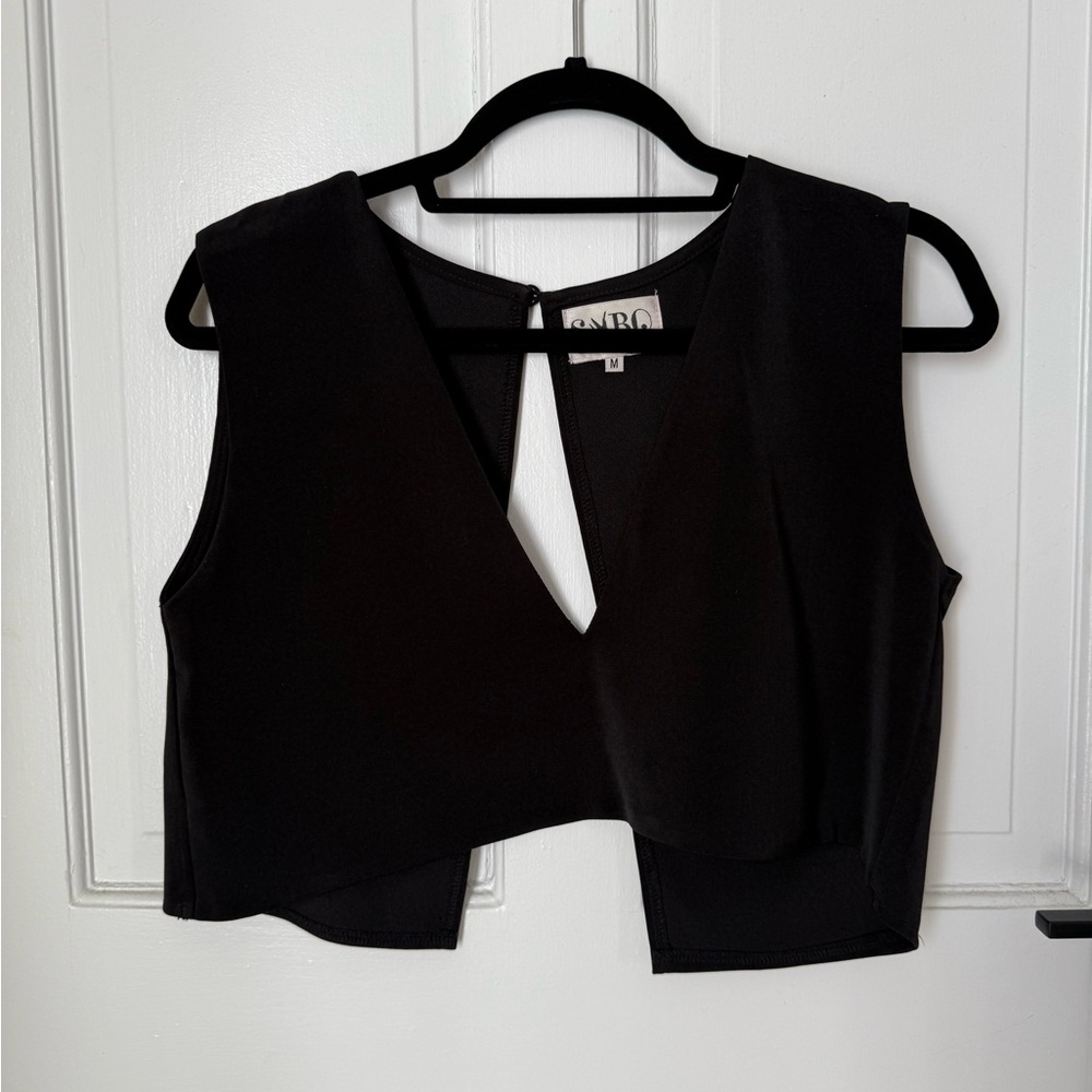 Sabo Skirt Black Cut Out Crop Tank Top
